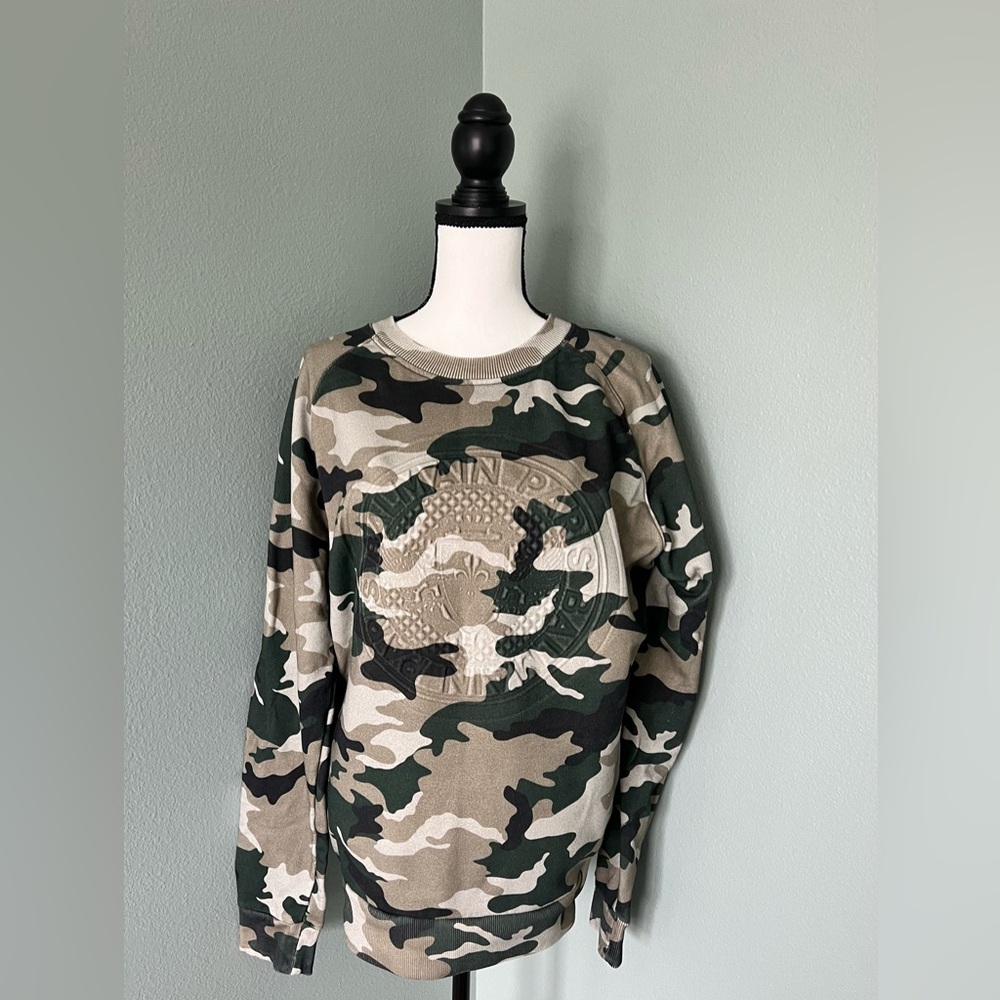 Balmain Camouflage Crewneck Sweater